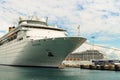 KATAKOLO, GREECE - October 31, 2017: Costa Neoclassica & MSC Musica cruise ships anchoring at the port of Katakalon Royalty Free Stock Photo