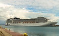 KATAKOLO, GREECE - October 31, 2017: MSC Musica cruise ship anchoring at the port of Katakalon Royalty Free Stock Photo