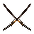 Katana - japanese swords used by the samurai Royalty Free Stock Photo