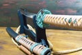 Katana samurai sword. Honor of the samurai. Royalty Free Stock Photo
