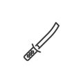 Katana sword line icon Royalty Free Stock Photo