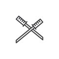 Katana sword outline icon