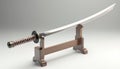 Katana on Stand Display Royalty Free Stock Photo