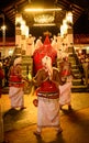 Tusker elephant getting ready for the Esela Perahara in Ruhunu maha kataragama dewalaya.