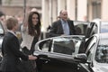 Kate Middleton arrives at the Goring Hotel Royalty Free Stock Photo