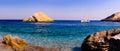 Katergo beach Folegandros island large panoramic