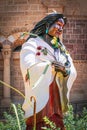 Kateri Tekakwitha Colored bronze statue Patron Saint of the Environment Honored in Santa Fe first Royalty Free Stock Photo