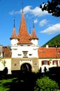 Katerina Gate in the old town. Landscape in town Brasov (Kronstadt), in Transilvania. Royalty Free Stock Photo