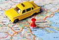 Katerini ,Greece map taxi Royalty Free Stock Photo