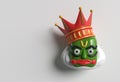 Kathakali Face with Heavy Crown Decorated, 3D Rendering illustration