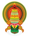 kathakali face isolated