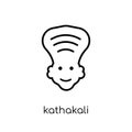 Kathakali icon. Trendy modern flat linear vector Kathakali icon