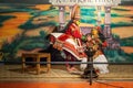 Kathakali show in a Kalari school, Chithirapuram, Kerala, India Royalty Free Stock Photo