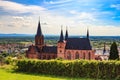 The gothic Katharinenkirche in Oppenheim in Rheinhessen Royalty Free Stock Photo