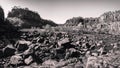Katherine River Gorge Panorama in black and white Royalty Free Stock Photo