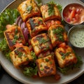 kathi roll with vegetables in a plate Royalty Free Stock Photo
