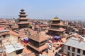 Kathmandu capital city on during sunset, Nepal