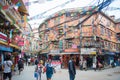 Kathmandu, Nepal - April 19, 2018 :Colorful Tibetan prayer flags Royalty Free Stock Photo