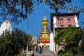 UNESCO World Heritage Site Swayambhunath Monkey Temple of Buddhists and Hindus in Kathmandu Nepal