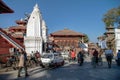 Kathmandu, Nepal -December 28, 2011: People, bikes and cars on H