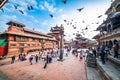 Kathmandu, Nepal - February 1 2021: Ancient Temple and Stupa at Patan Durbar Square in Nepal Royalty Free Stock Photo