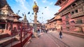 Kathmandu, Nepal - February 1 2021: Ancient Temple and Stupa at Patan Durbar Square in Nepal Royalty Free Stock Photo