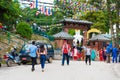 Entrance gate at Swayambhunath Stupa, Kathmandu, Nepal.