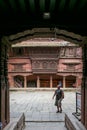 Kathmandu, Nepal - November 02, 2016: Chowk or courtyard of UNESCO World Heritage Site Patan Museum Royal Palace in Durbar Square