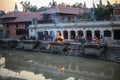 People watching cremation of a dead body