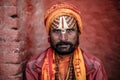 Hindu saint or sadhu posing for a photo