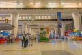 Kathmandu, Nepal, November 16, 2017: Unidentified people Kathmandu Airport interior on March 01, 2014, Kathmandu, Nepal