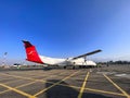 Kathmandu Nepal - October 15 2022: airplane pf Shree Airlines on the runway for departure