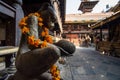 Kathmandu,Nepal -October 16,2018 : Hiranya varna mahaviharGolde