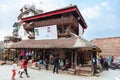 Kathmandu, Nepal - October 27, 2021: Lakshmi Narayan Sattal temple located in Kathmandu Durbar Square, Nepal. Several buildings in Royalty Free Stock Photo