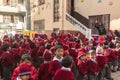 KATHMANDU, NEPAL - pupils during dance lesson in primary school. Royalty Free Stock Photo