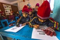 KATHMANDU, NEPAL - pupils in English class at primary school. Royalty Free Stock Photo