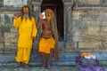 Two Sadhu in Pashupatinath Temple in Kathmandu