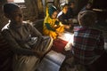 KATHMANDU, NEPAL - students in lesson at Jagadguru School. Royalty Free Stock Photo