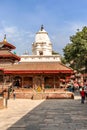 Sadhu or Holy Man sitting in Kathmandu, Durbar square, Nepal Royalty Free Stock Photo