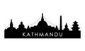 Kathmandu skyline silhouette. Royalty Free Stock Photo