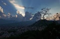 Kathmandu at the sunset, Nepal Royalty Free Stock Photo