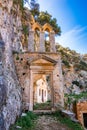 The Katholiko Monastery church of St John the Hermit, near Gouverneto Monastery, Chania Crete Royalty Free Stock Photo