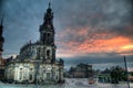 Katholische Hofkirche in HDR Royalty Free Stock Photo