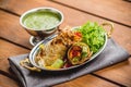 Kati roll traditional indian cuisine sauce towel kitchen cafe restaurant topping