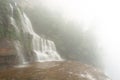Katoomba Falls in fog and mist Royalty Free Stock Photo