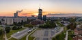 Katowice Landmarks Sunset Panorama