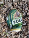Abandoned beer can