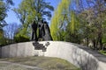 Katowice, Poland - Katyn victims memorial monument by sculptor Stanislaw Hochul and architect Marian Skalkowski at the Plac