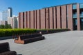 KATOWICE, POLAND - MAY 05, 2018: Modern concert hall of the National Symphonic Orchestra of Polish Radio (NOSPR) in Katowice, Pol