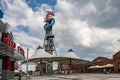 KATOWICE, SLASK / POLAND - May 7, 2019: Former mine, and now a modern shopping complex `Silesia City Center`